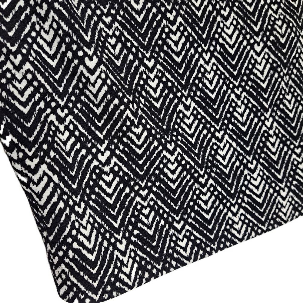 Jones Studio Skirt Womens 14 Black White A Line Stretch Knee Length Geometric - Picture 7 of 11